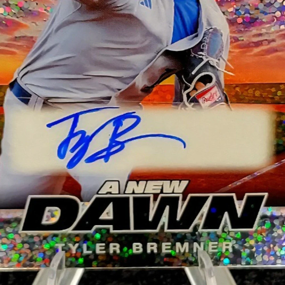 2025 Tyler Bremner 4/15 A New Dawn Auto #2 Ranked Prospect Los Angeles Angels